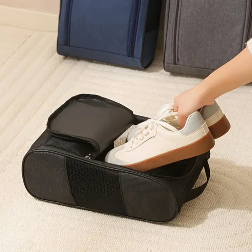 

Portable Golf Shoe Bag Oxford Cloth Breathable Lightweight Shoe Carrier Dustproof Sports Bag for Football Tennis