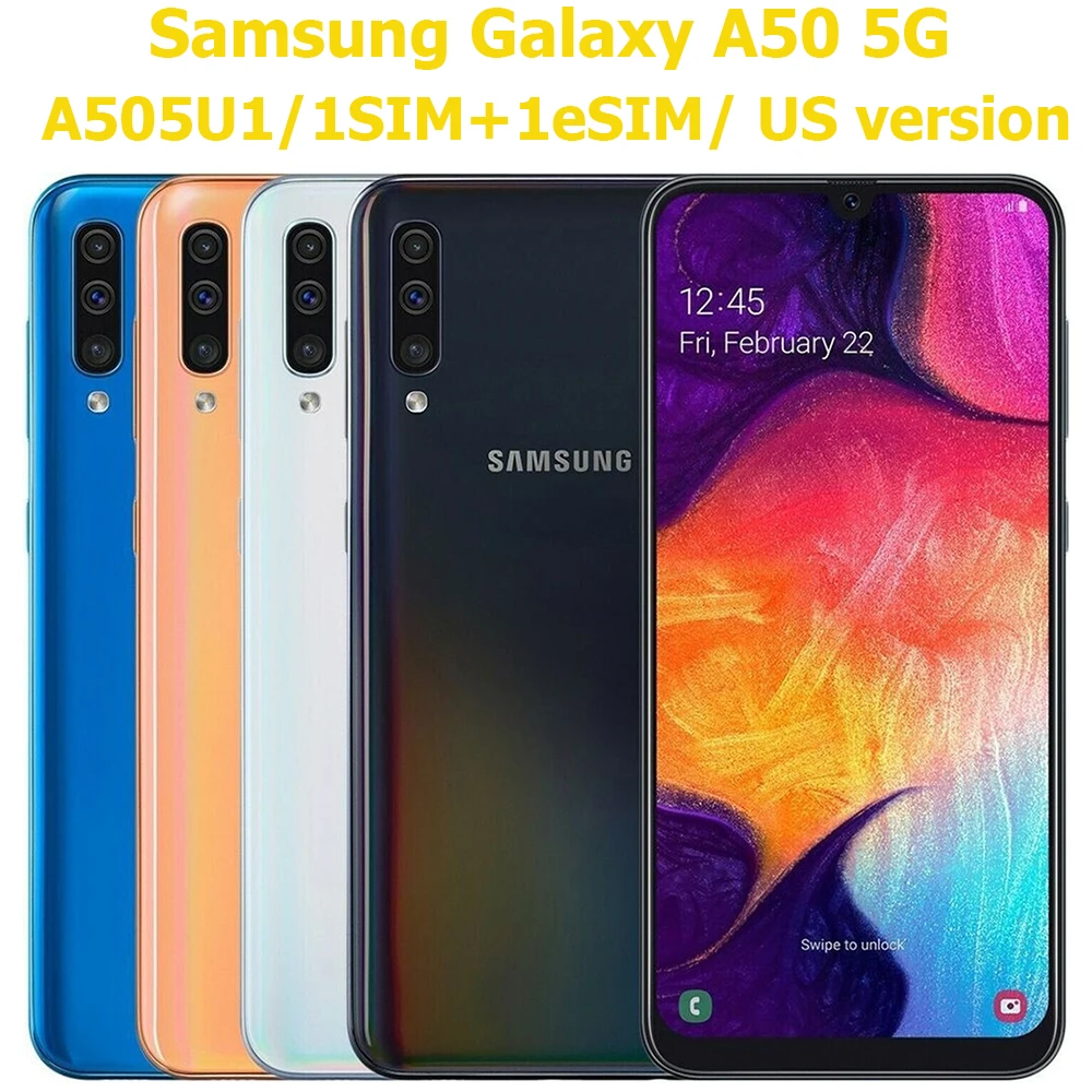 Samsung Galaxy A50 Smart Android Phone 6.4-inch AMOLED Samsung Smartphone 4000mAh 25MP NFC US version unlockingFingerprintFacial