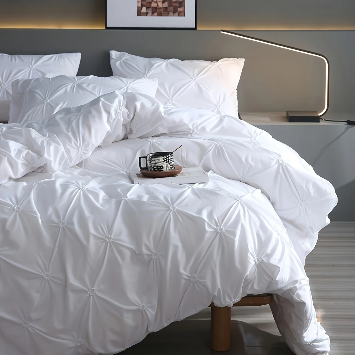 Solid Color Jacquard Quilt Cover Set 2