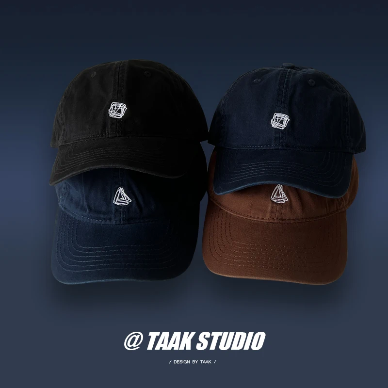 Simple Graphic Baseball Cap Female Spring and Summer Korean Street All-Match Big Head Circumference Peaked Cap Trendy Men