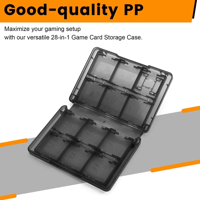 28-In-1 Game Card Storage Case For Nintendo 3DS- Durable Cartridge Holder
