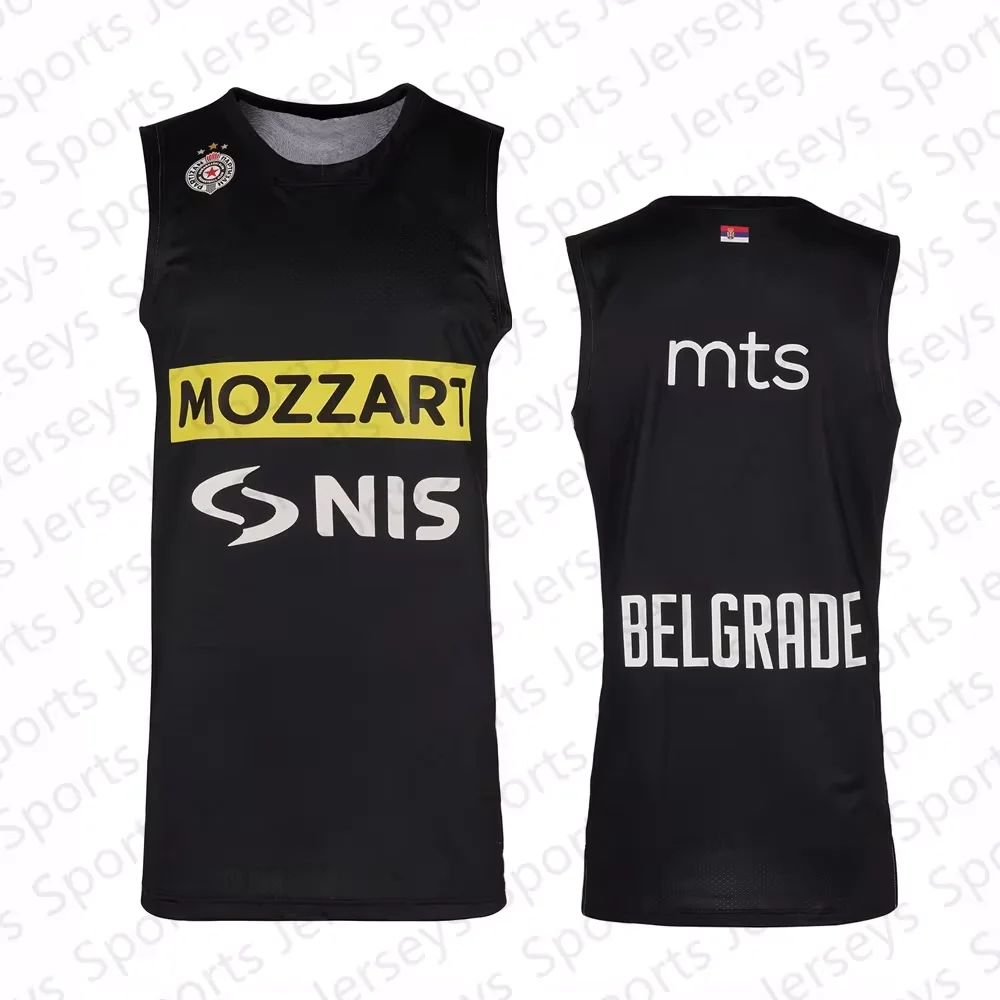 2024 New Arrivals Serbia Basketball Jerseys Partizan Belgrade Basketball Summer Basketball Sports Vest Fans Special Jersey Kit