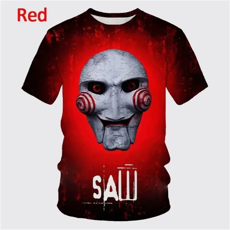 Homens e Mulheres's Horror Filme Impresso T-Shirt, Moda Camisetas, Hot Sale, Moda, billy, Será Um Puppet-Saw, Padrão Horror