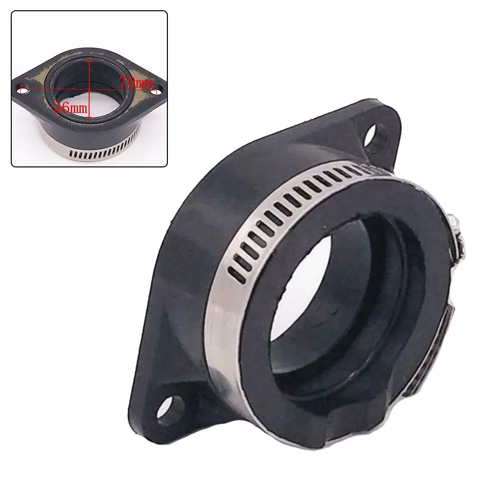1PCS Adapter Carburetor Intake Manifold For Suzuki GN250 Black Flange Motorcycle Carburetor Intake Manifold Replacement