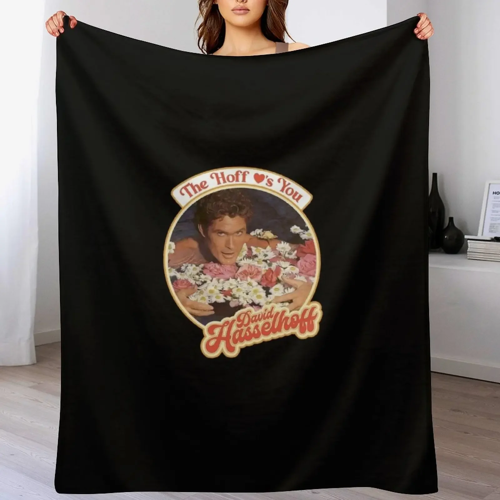 

The Hoff Loves You Throw Blanket Winter beds Furry Sofa Throw Warm Blankets