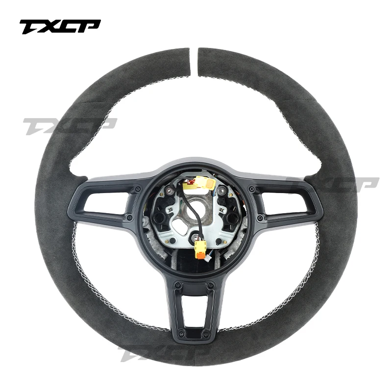 Custom Alcantara Carbon Fiber Steering Wheel Fit for Porsche  911.2 Panamera Macan Cayenne Boxster 718 Racing Wheel Convertible