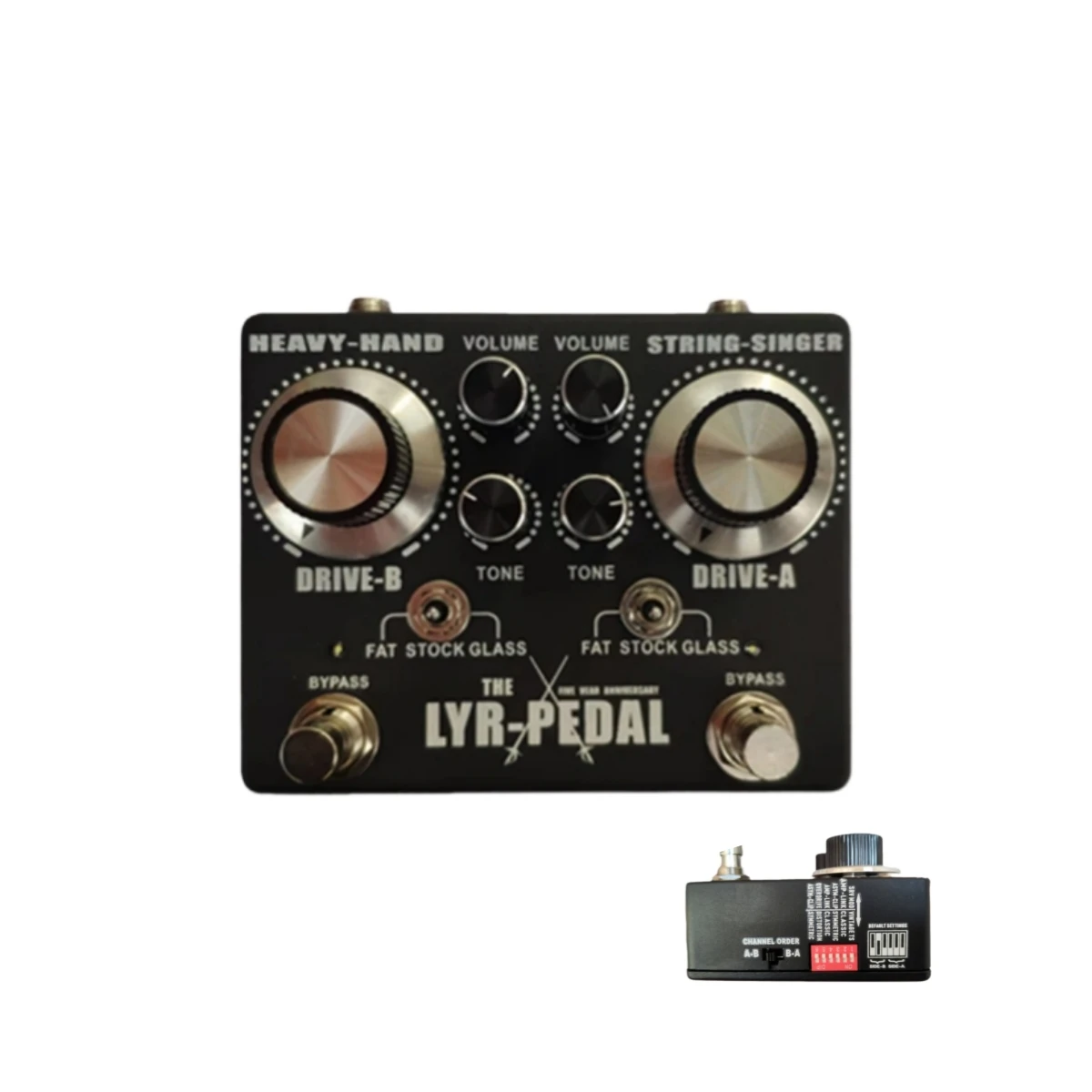 LYR pedaal Ly Rock King Tone Duellist Generation 2, zwart klassiek snelheids- en vervorming gitaarpedaal met dubbel effect True Bypass
