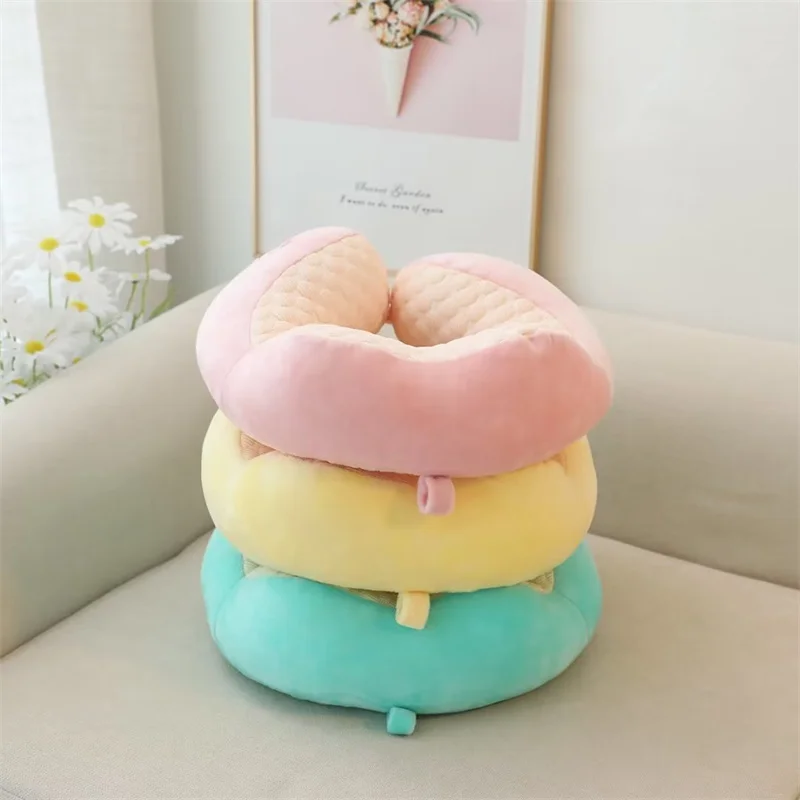 Anime Sanrio U-shaped Pillow Cartoon Hello Kitty Melody Kuromi Cinnamoroll Nap Pillow Portable Travel Neck Pillow Birthday Gift