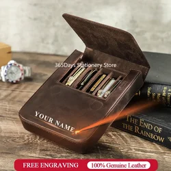ExquisiteHandmade Fountain Pen Case Leather For Men Women Holder Pen Pouch Retro Pen Box Organizer Boys Girls School