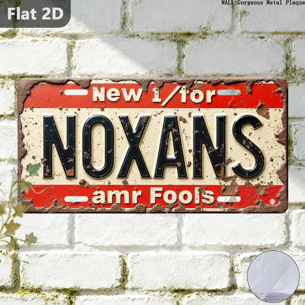 2D Flat - A Vintage Sign, 2D, NOXANS Travel Souvenir, Black Friday Gift, Christmas Decoration Gift, Garage Wall Decor, Home Wall