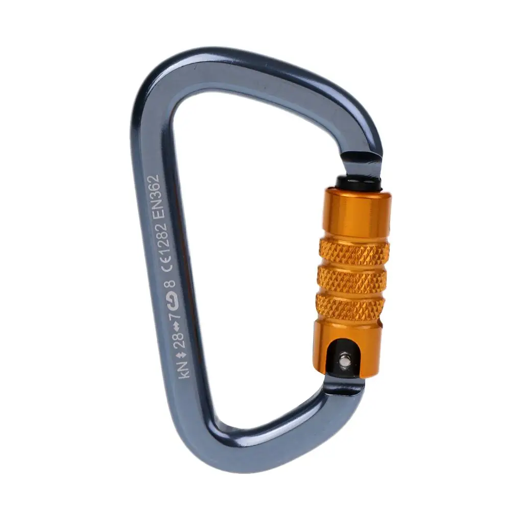 

Metal Carabiner Outdoor Hiking Gear Locking D Ring for Climbing Training Grips and Safety Belt