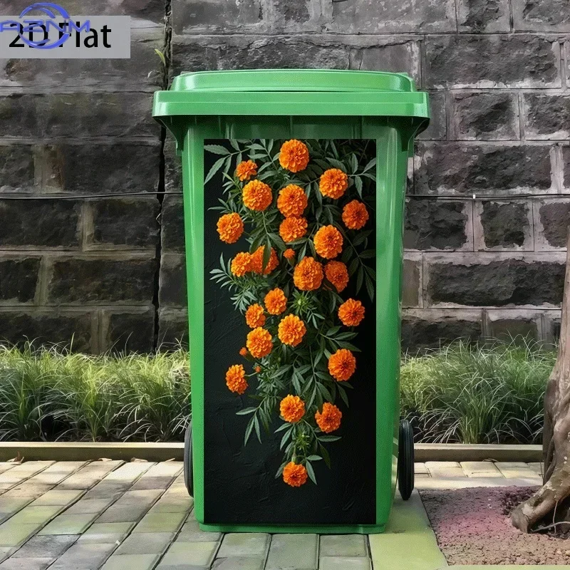 2D Flat Printing 1pc Trash Can Sticker 37×82cm 
