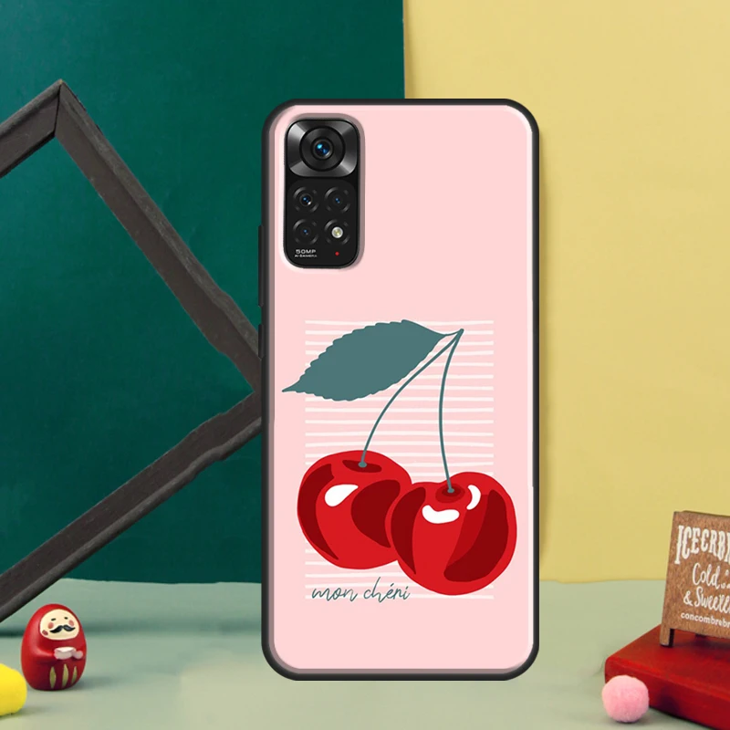 Red Cherry Summer Fruit Case For Xiaomi Redmi Note 12 11 7 8 9 10 Pro 8T 9S 10S 11S Redmi 9 10 9A 9C 12C 10A 10C Cover