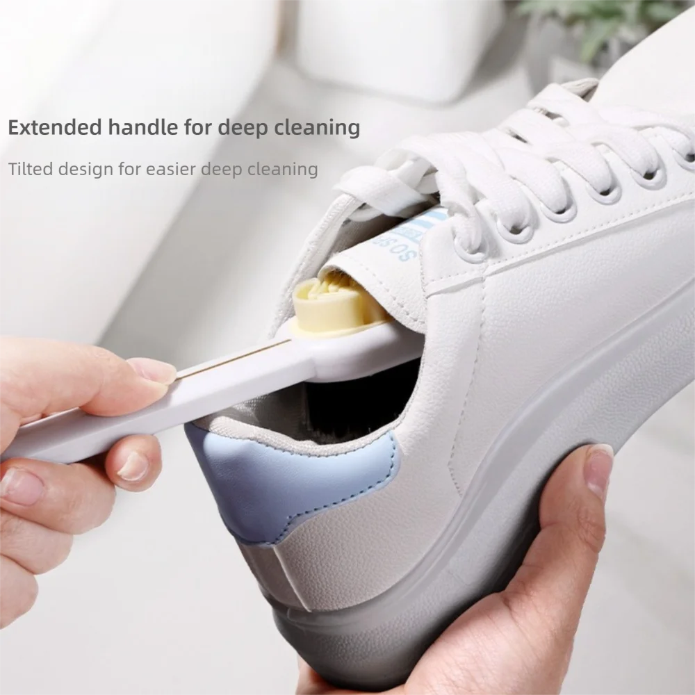 Portable Double Sided Cleaning Brush Long Handle Convenient Shoes Brush Multi-functional Washing Brush Cleaning Tool