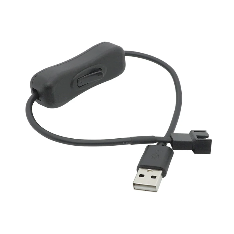 

1 To 1 USB To 4-Pin PWM 5V USB Sleeved Fan Power Adapter Connector Cable with ON Off Switch