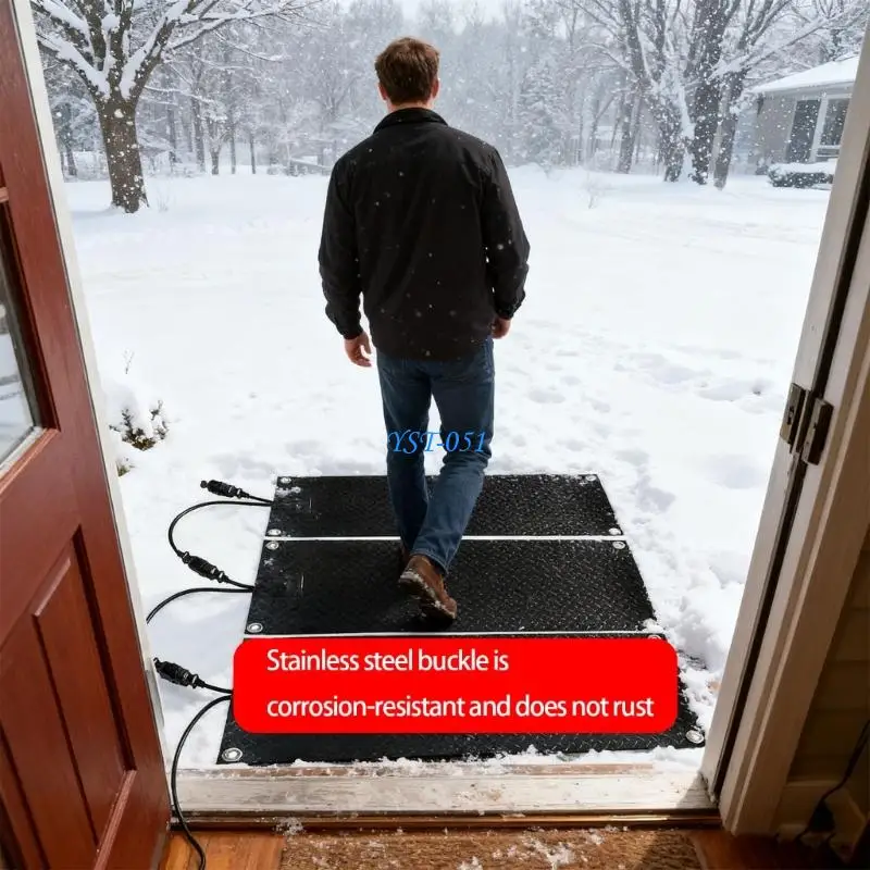 E15A 歩道用安全ゴム除雪パッド 急速溶解技術 浅い針フラットプラン 110V 米国 30x60cm 寸法