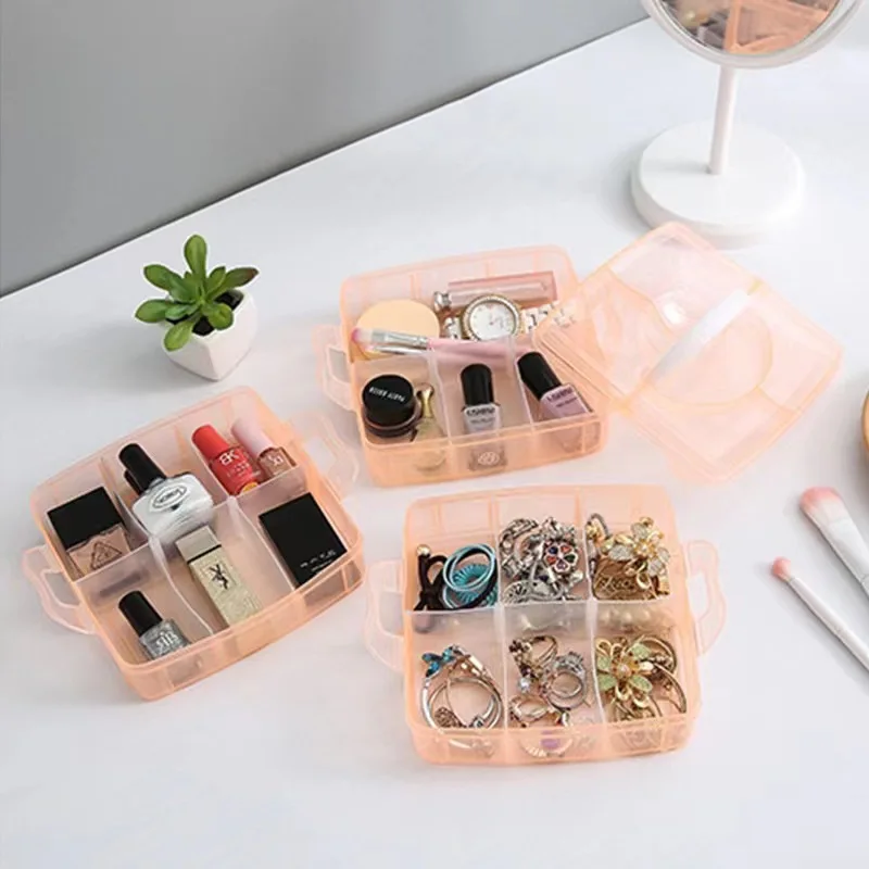 Transparent Jewelry Storage Boxs Large-capacity Finishing Boxes Necklace Ring Stud Earrings Storage Box Jewelry Box Ornament Box