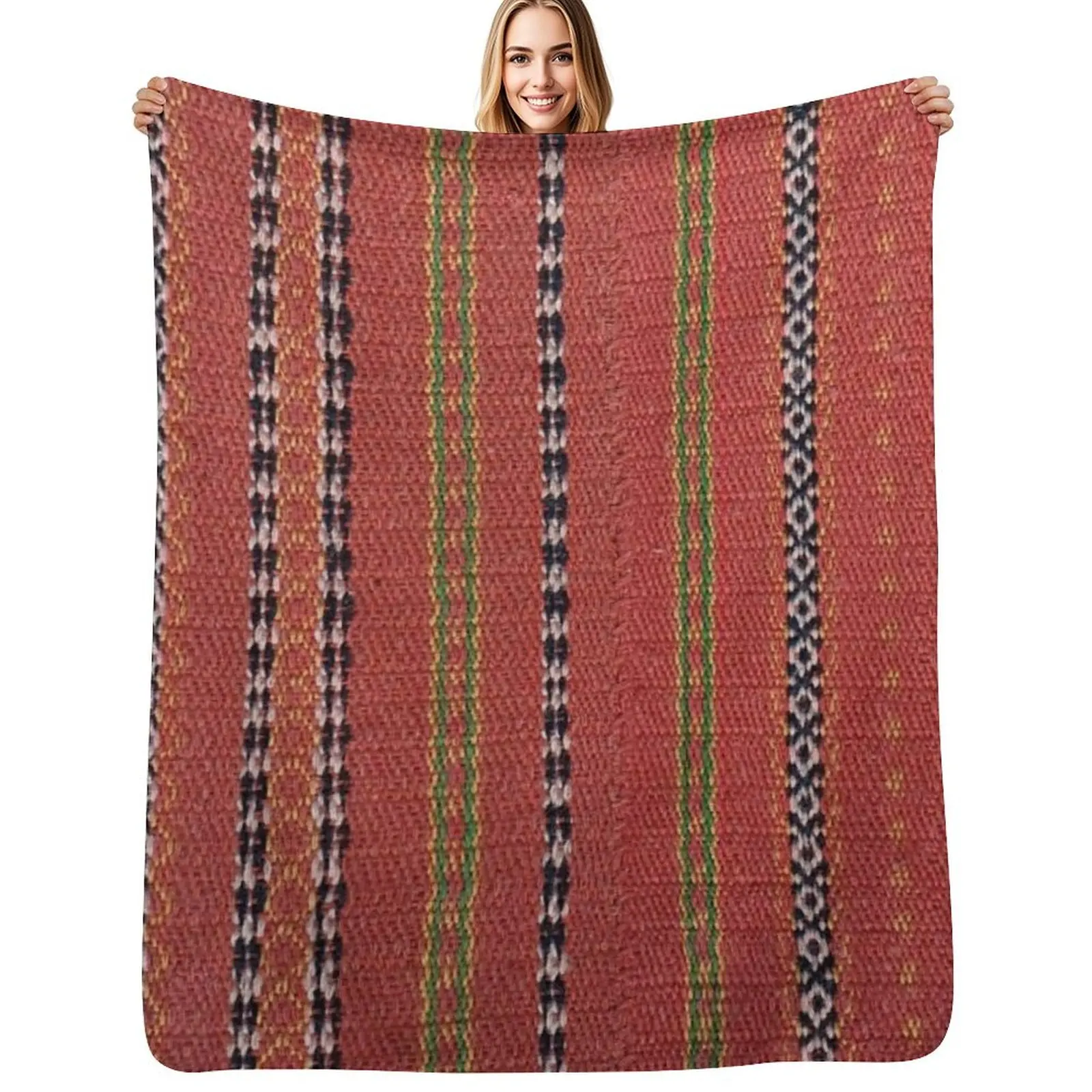Ethnic native design Throw Blanket Warm Cozy Throw Blanket for Living Room Couch