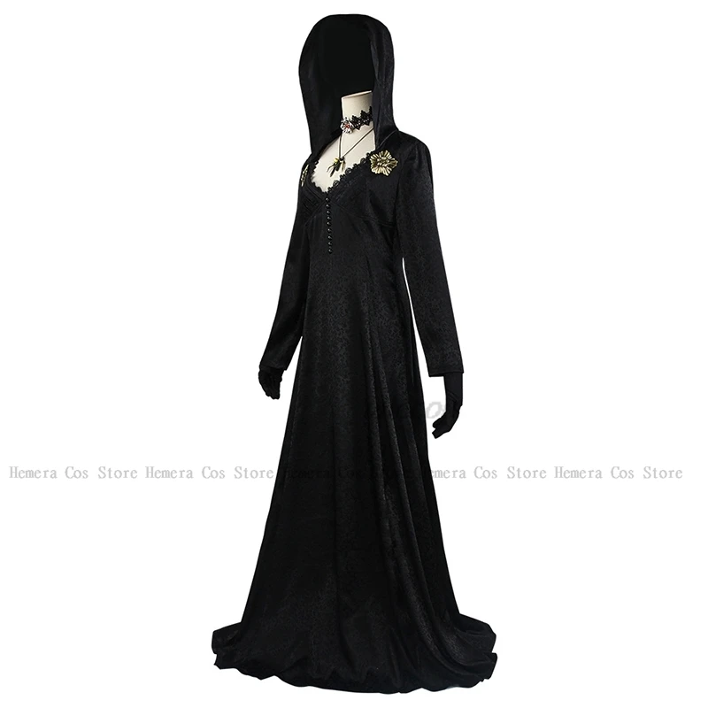 game Resident Village Outfit Daniela Vampire Halloween Costume Horror Cosplay Gown Women Scary Carnival Dress Gothic game Evil 8