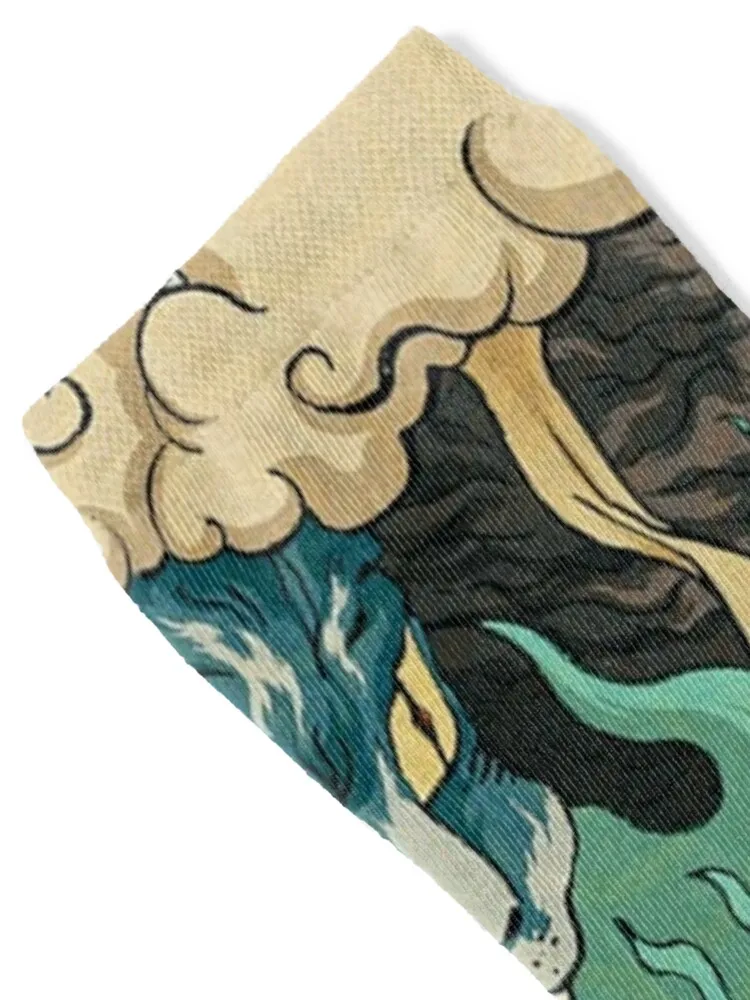 Vintage Japanese Kaiju Socks Running custom Christmas anti-slip Boy Child Socks Women's