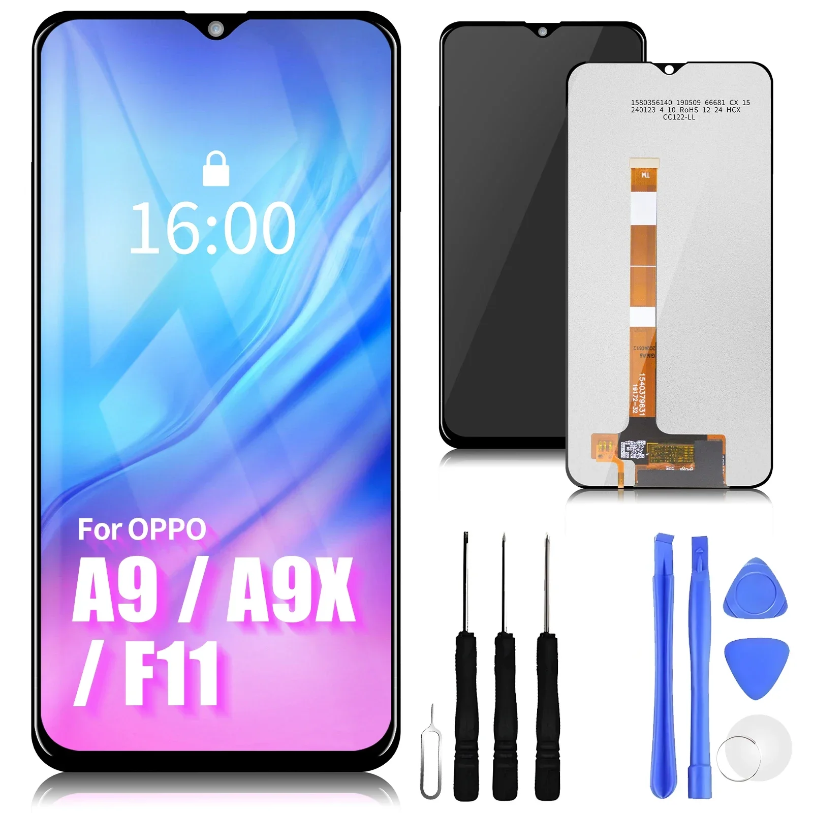 

6.5"LCD For OPPO A9 F11 A9X Display Touch Screen Digitizer Panel Assembly For CPH1937 CPH1939 CPH1941 CPH1913 Replacement