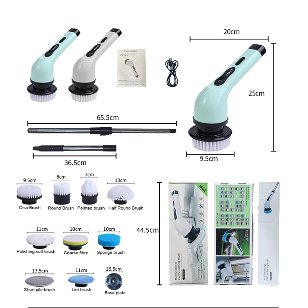 Household Electric Brush Cleaning Brush Cleaning Multifunctional Bathroom Cleaning Electric Brush For Home Kitchen