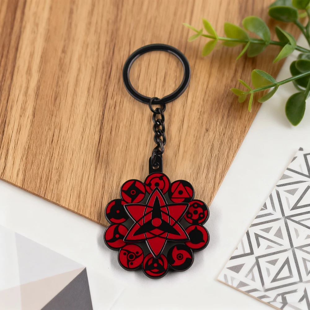 Mangekyou Sharingan All Forms Rotatable Anime Keychain Bag And Key Accessory Fan Gift