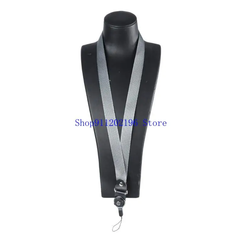 

P82A Unique Design Detachable Color Striped Two-in-one Rotating Halter Lanyard