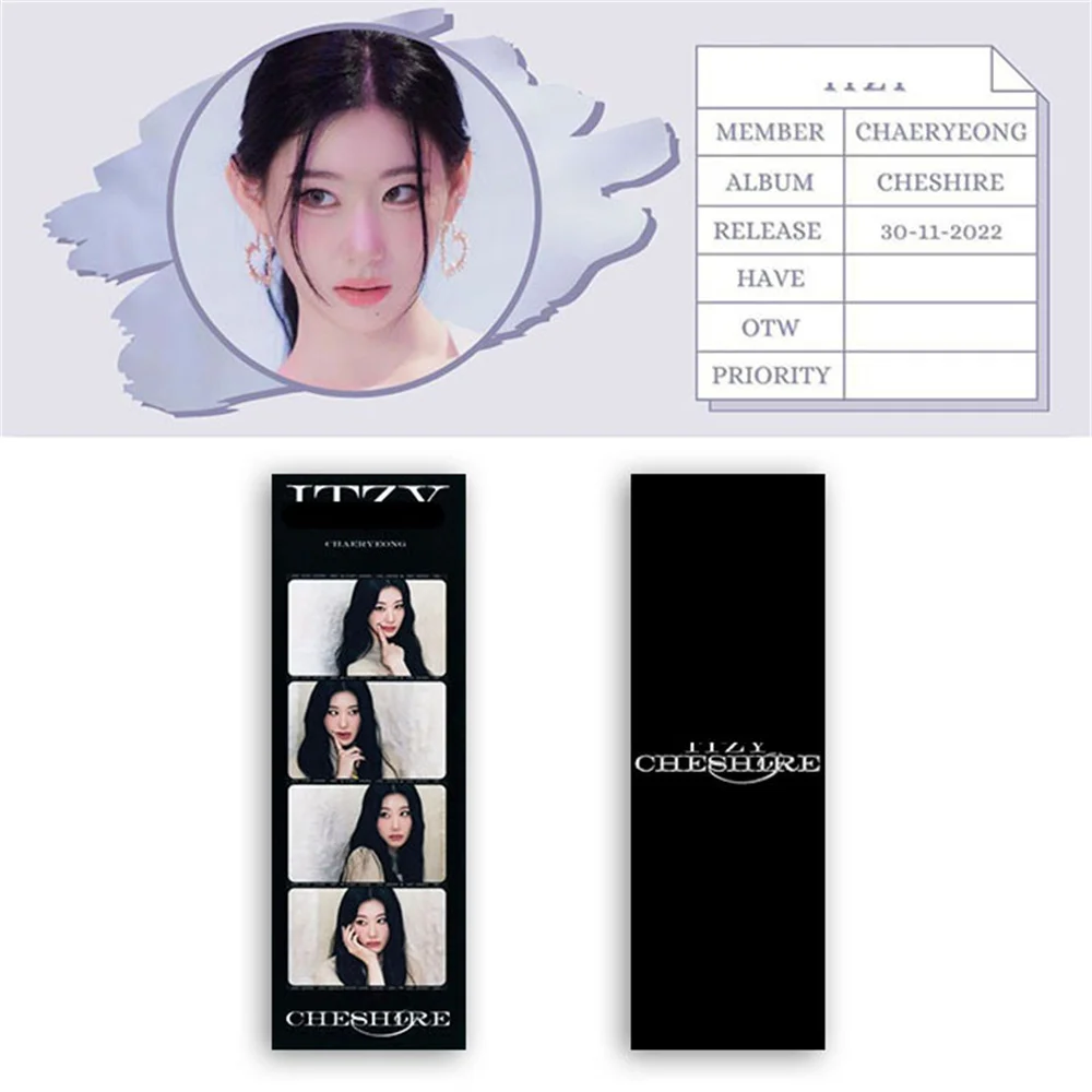 5 pz/set Kpop ITZY CHESHIRE Album Member Selfie 4-cuts Photo Cards Yeji Chaeryeong Ryujin segnalibro fan studenti collezione regalo