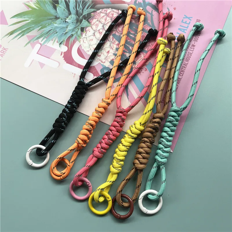 Key Chain Colorful Key Ring Braided Keychain for Car Lanyard Exquisite Bag Charm Boyfriends Couples Gift Bag Fashion Accessories