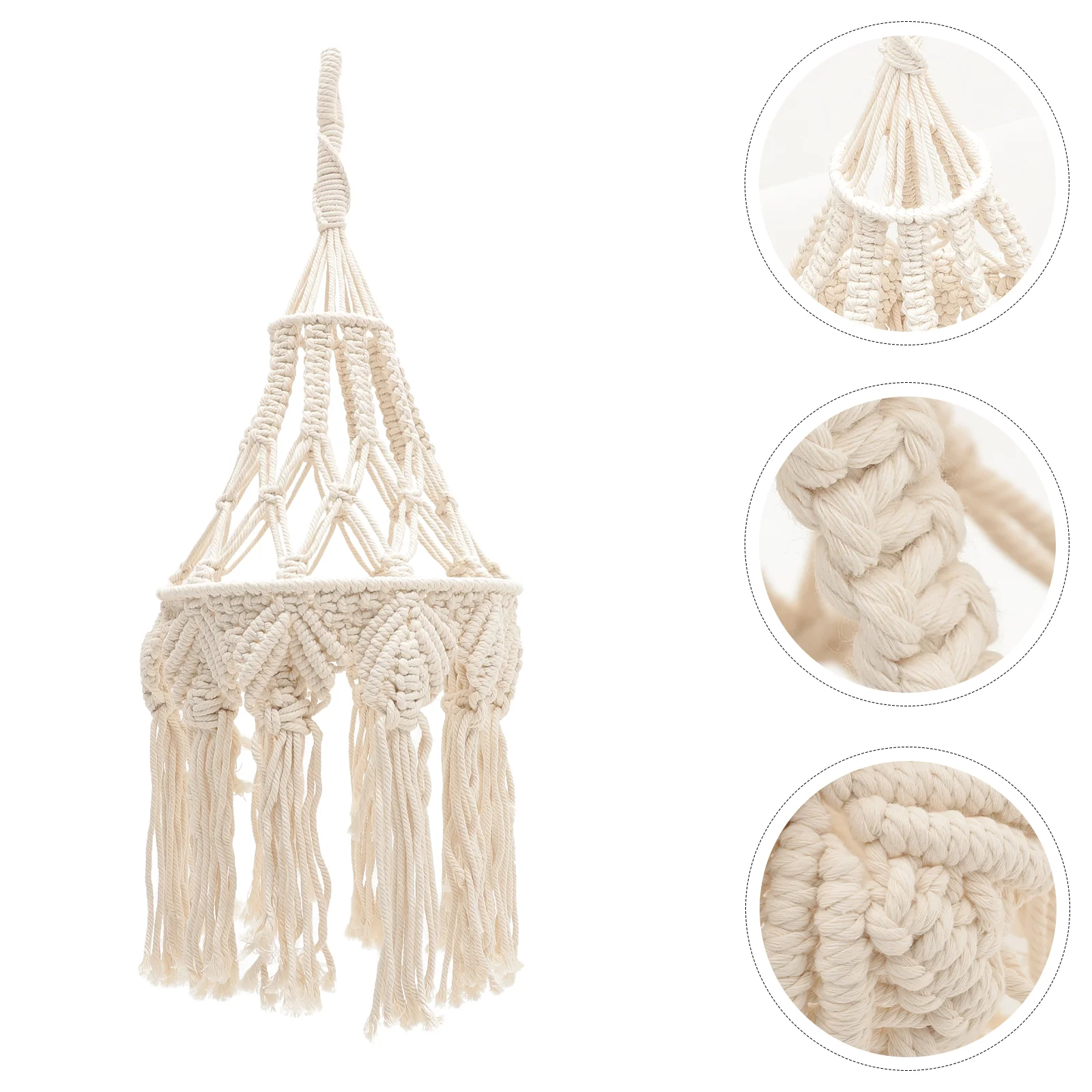 

Lampshade Lace Hand-woven Hanging Decor Room Lighting Cotton Rope Lantern Shades