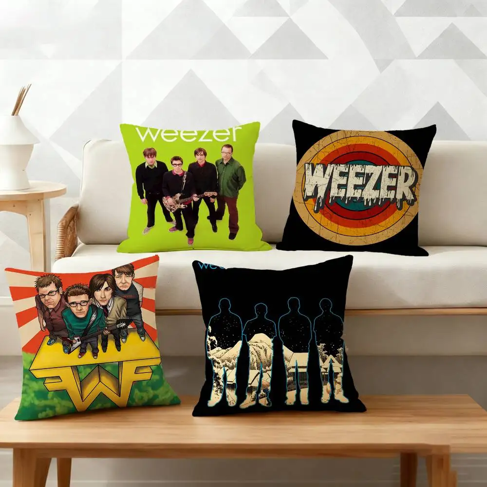 

Band W-Weezer Pillow Case for Sofa Living Room Home office Decor Protective Cover