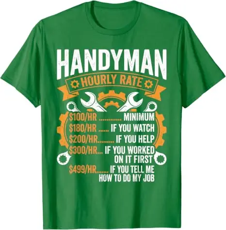 Lustiges Handwerker-Kunstwerk für Männer Jungen Papa Herr Fix-it Handwerker T-Shirt Y2k Herrenmode Wartungs- & Reparaturmann Grafik-Spruch T-Shirt Geschenk – Detail 11