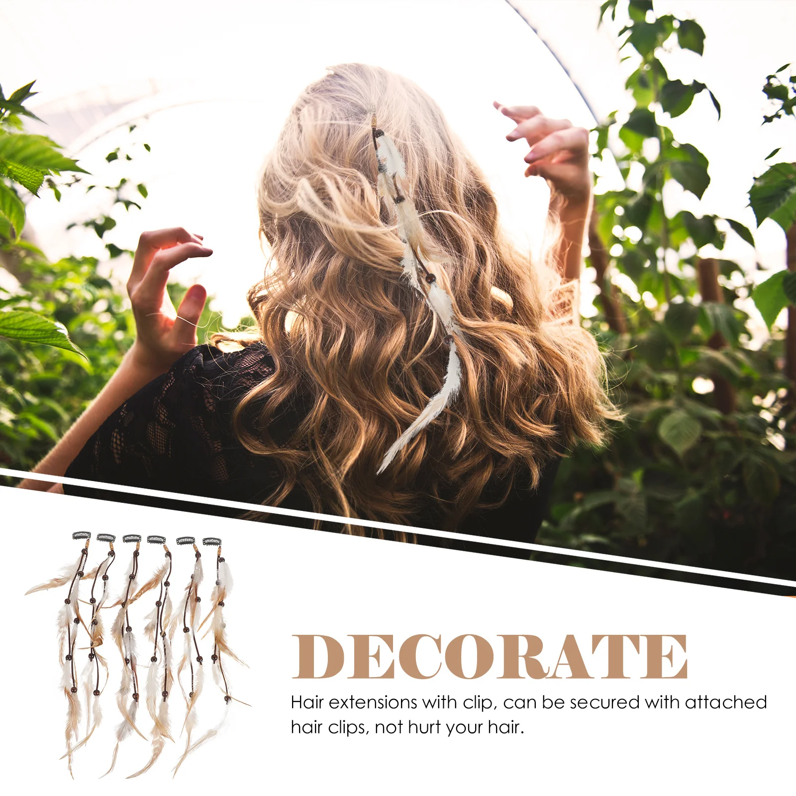 

6pcs Vintage Hair Clip Ethnic Hair Accessories For Women Clip In Braids Dreadlock Extensions Indian Headband Party