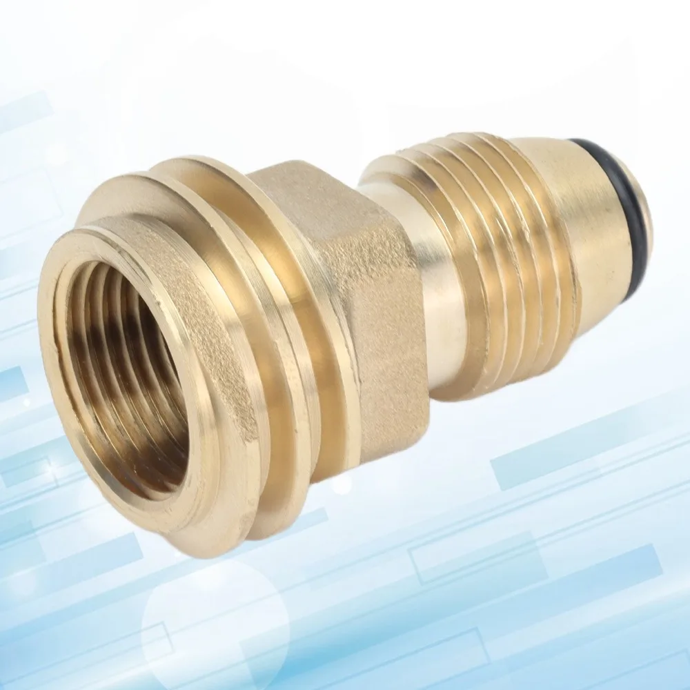 Solid Brass Propane Tank Adapter For LP Tank Service Valve Quick Connect POL to QCC1 Adapter Converts POL to QCC1/Type1