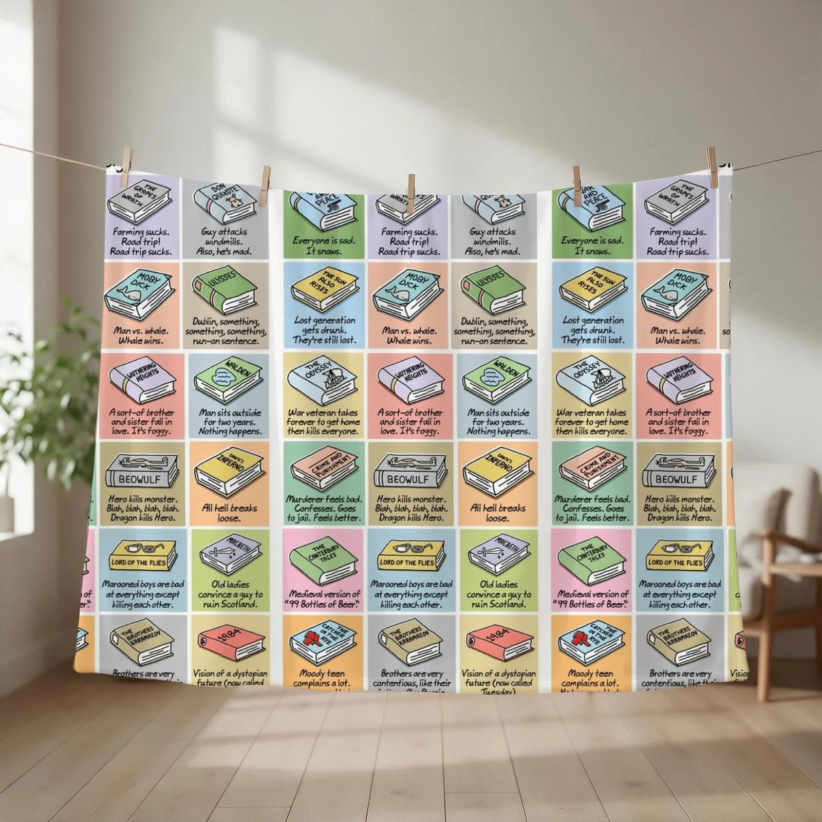 abridged classics (composite) Throw Blanket couch cozy soft plush fuzzy picnic outdoor blanket
