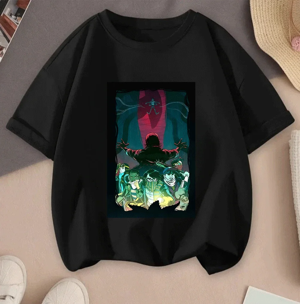 

2026 Student Campus Style 2D Stranger Things Cartoon Short Sleeve Hot Sale Casual Summer Tees