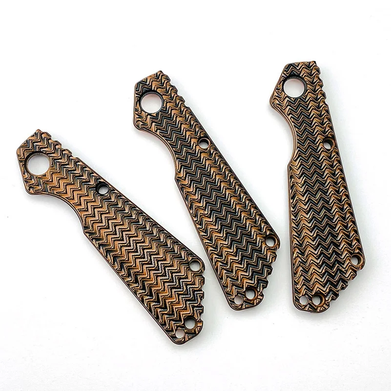 1pc Coffee Color G10 Material Knife Handle Scales For Genuine Strider SNG New Version Knives Grip DIY Making Accessories Parts