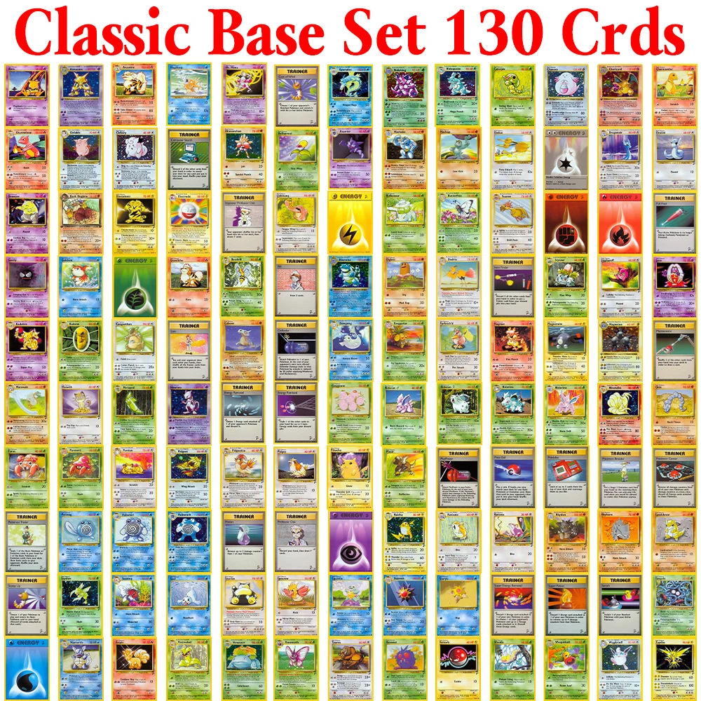 PKM Hele set Basisset klassieke basisset Team Rocket Jungle Fossil PTCG Game Collection Card Proxy Card Board Game Toys Pokemon - afbeelding 1