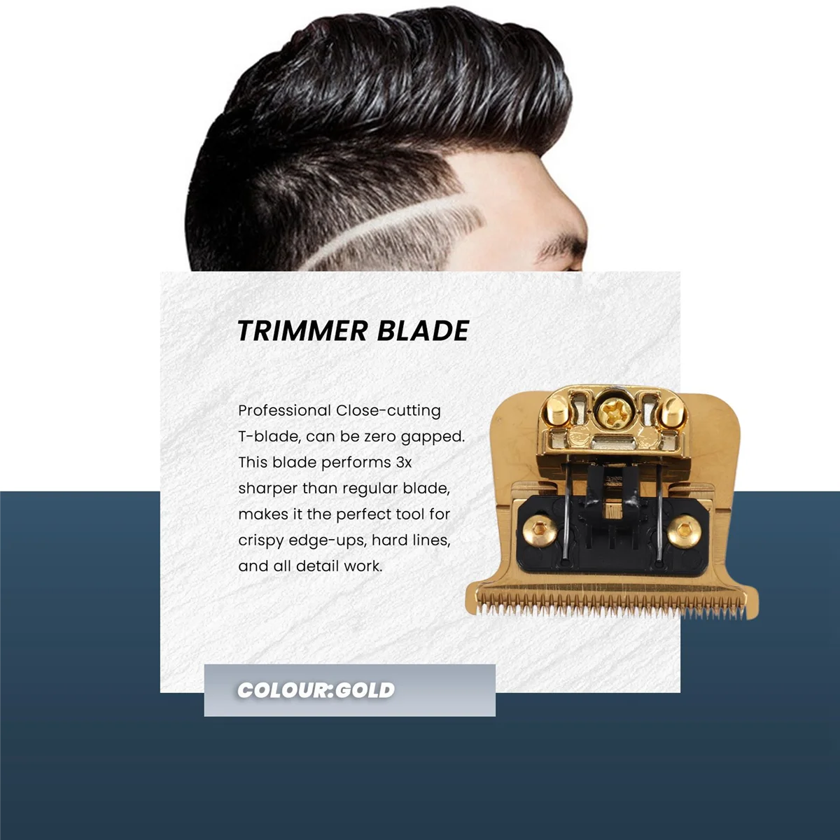 Lame di ricambio per trimmer BaBylissPRO FX787 e FX726, lame di ricambio FX707 dorate