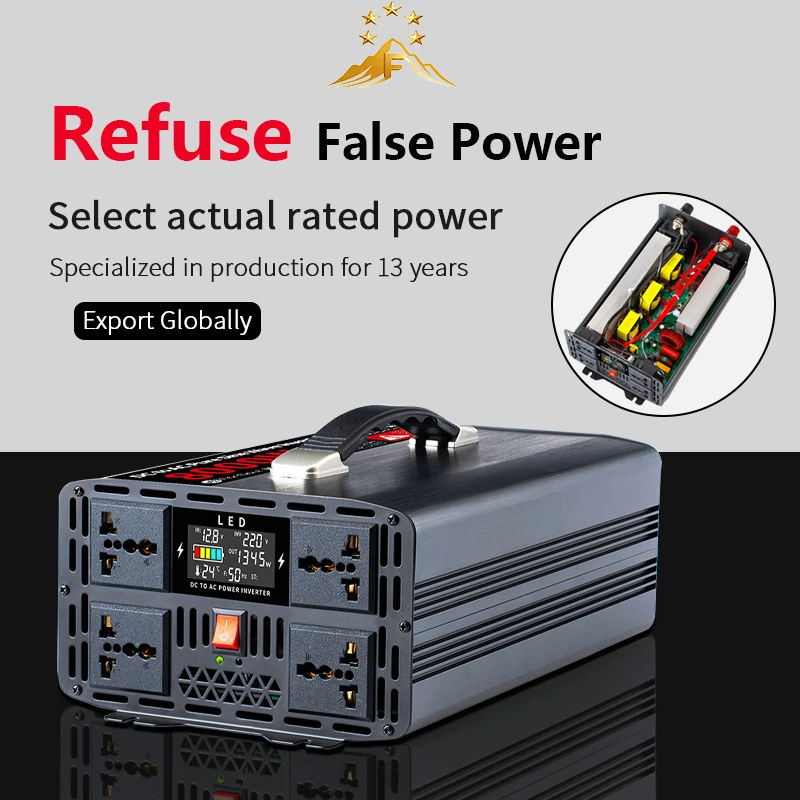 5KW 6KW 8KW Pure Sine Wave Off Grid Inverter DC 12V 24V 48V 60V 72V To AC 220V 240V 5000W 8000W Inverters For Home Car Battery