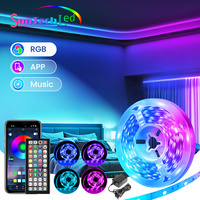 Led Lights For Bedroom 5-30M, RGB Led Strip Lights Color Changing Indoor, Music Sync Led Light Strip With Remote & App