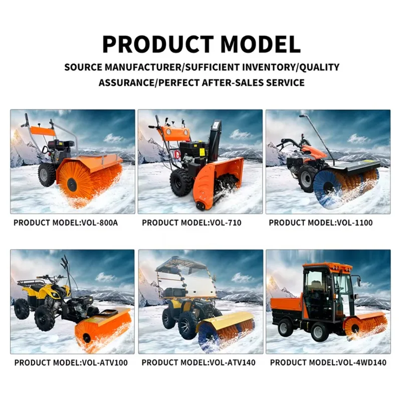 Woer 15Hp Snow Sweeper Blower Machine Efficient Engine Gas Powered Heavy Duty Winter Blower Self Propelled Compact