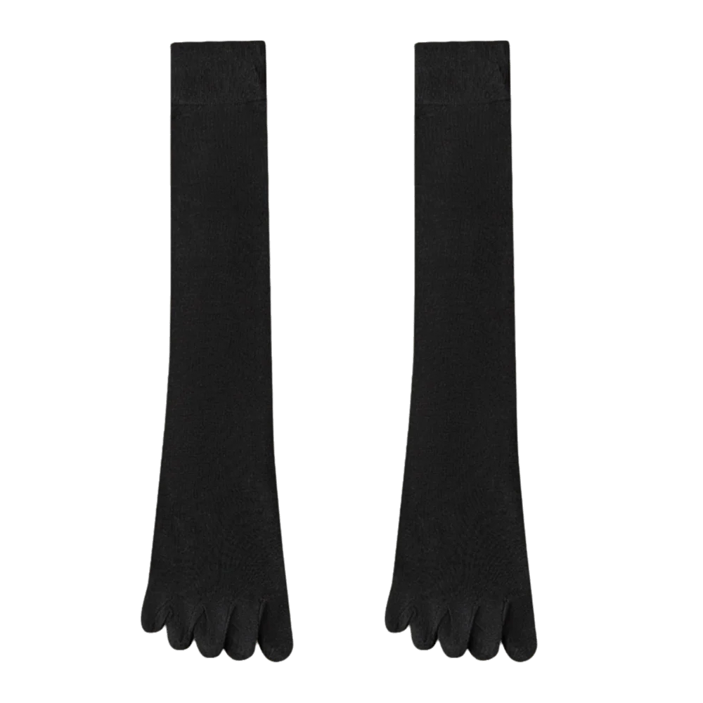 

New Spring Autumn Five-Toe Socks Cotton High Quality Calf Socks High Tube Solid Color Five Finger Socks Ladies Stocking