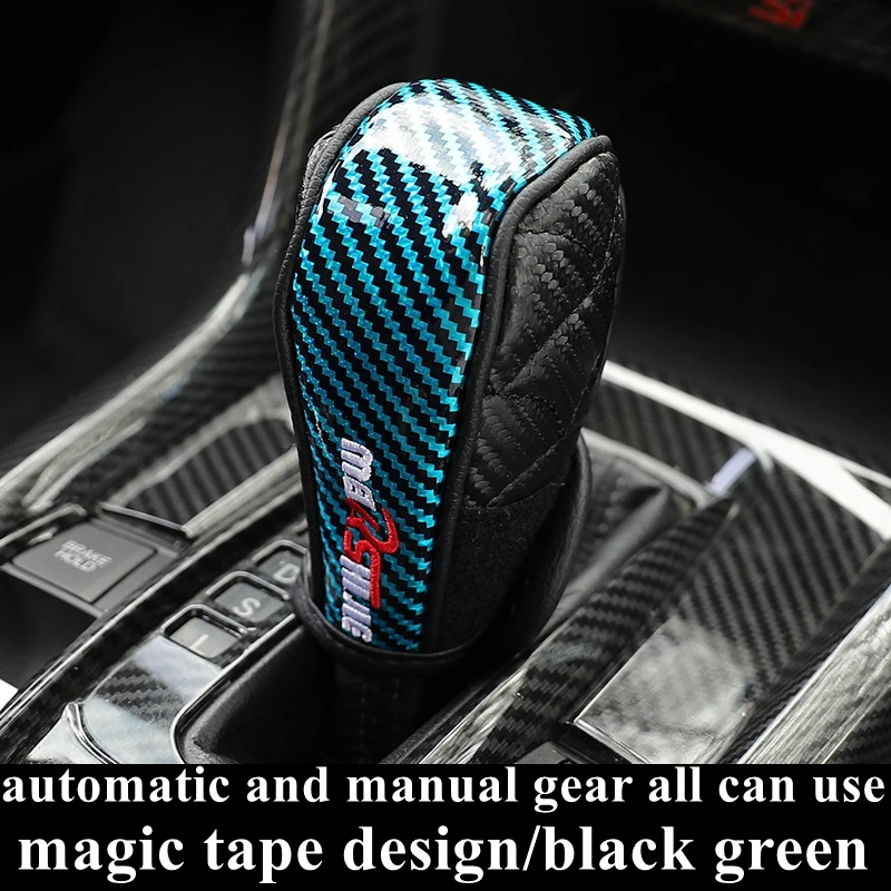 Hot Sale Car Gear Shift Knob Cover Protector Universal PU Leather Non-Slip Car Handbrake Protector Car Interior Accessories CSV