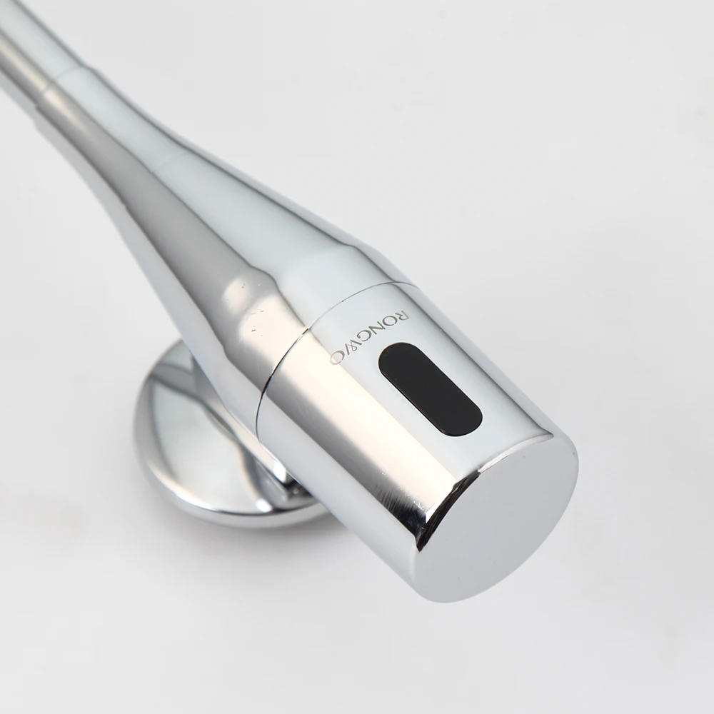 Imagem -03 - Monite Chrome Polonês Sensor Mictório Banheiro Accessorie Toalete Válvula de Descarga Automática Montagem na Parede Sensor Mictório Toque Torneira Mictório