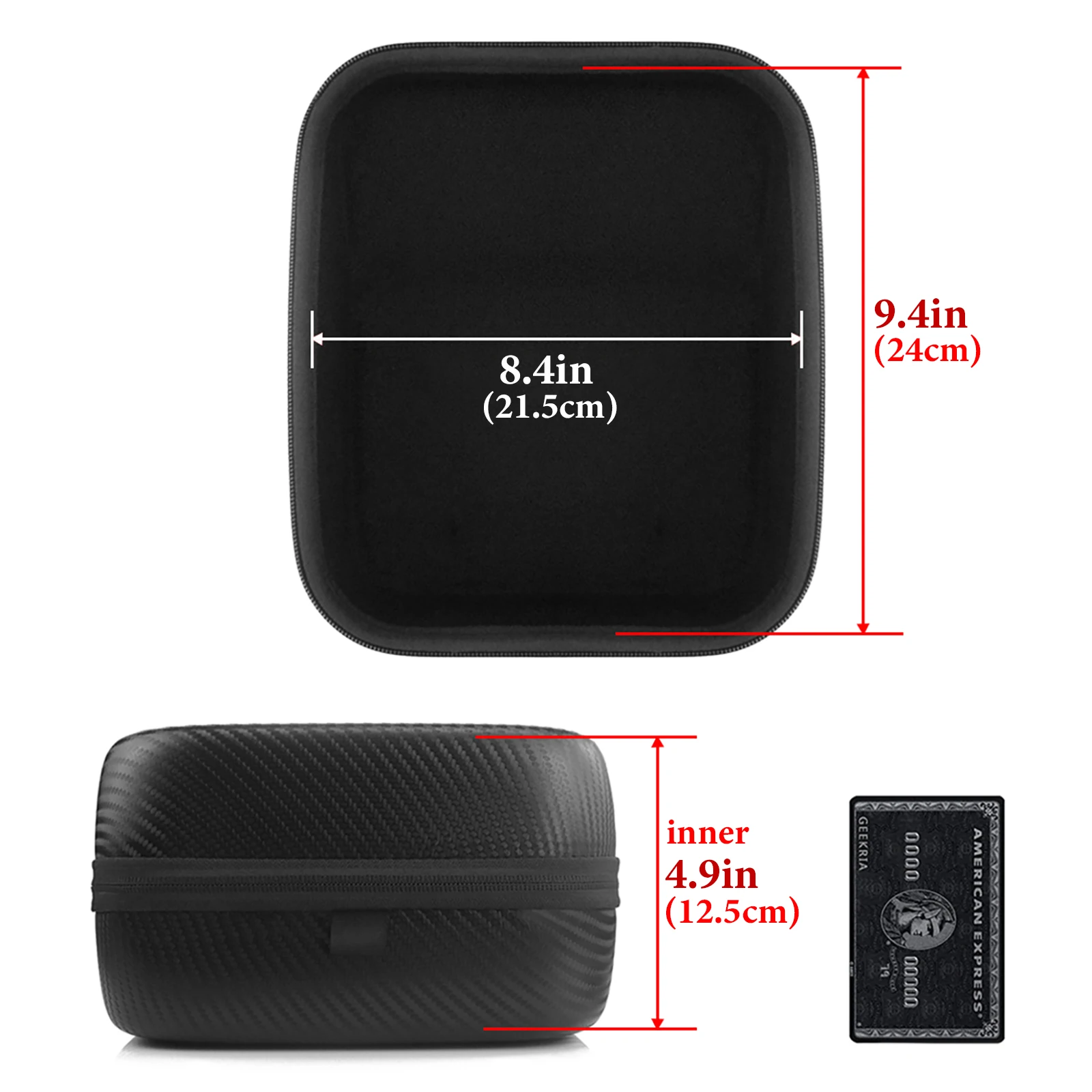 Geekria Headphones Case for SHURE SRH440, SRH240A, HiFiMAN HE400se Case, Replacement Hard Shell Travel Carrying Bag