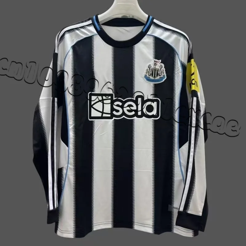 25/26 Sommer Classic Football Sport Langarm 3D-gedrucktes, atmungsaktives und trockenes, schnell trocknendes T-Shirt für Erwachsene und Kinder