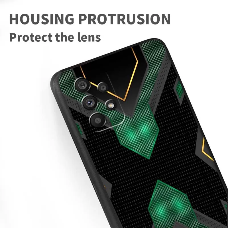 carbon fiber pattern For Samsung A73 A72 A71 A55 A54 A53 A52 A51 A13 A22 A16 A15 A12 A14 A26 A07 5G Black Phone Case view 5
