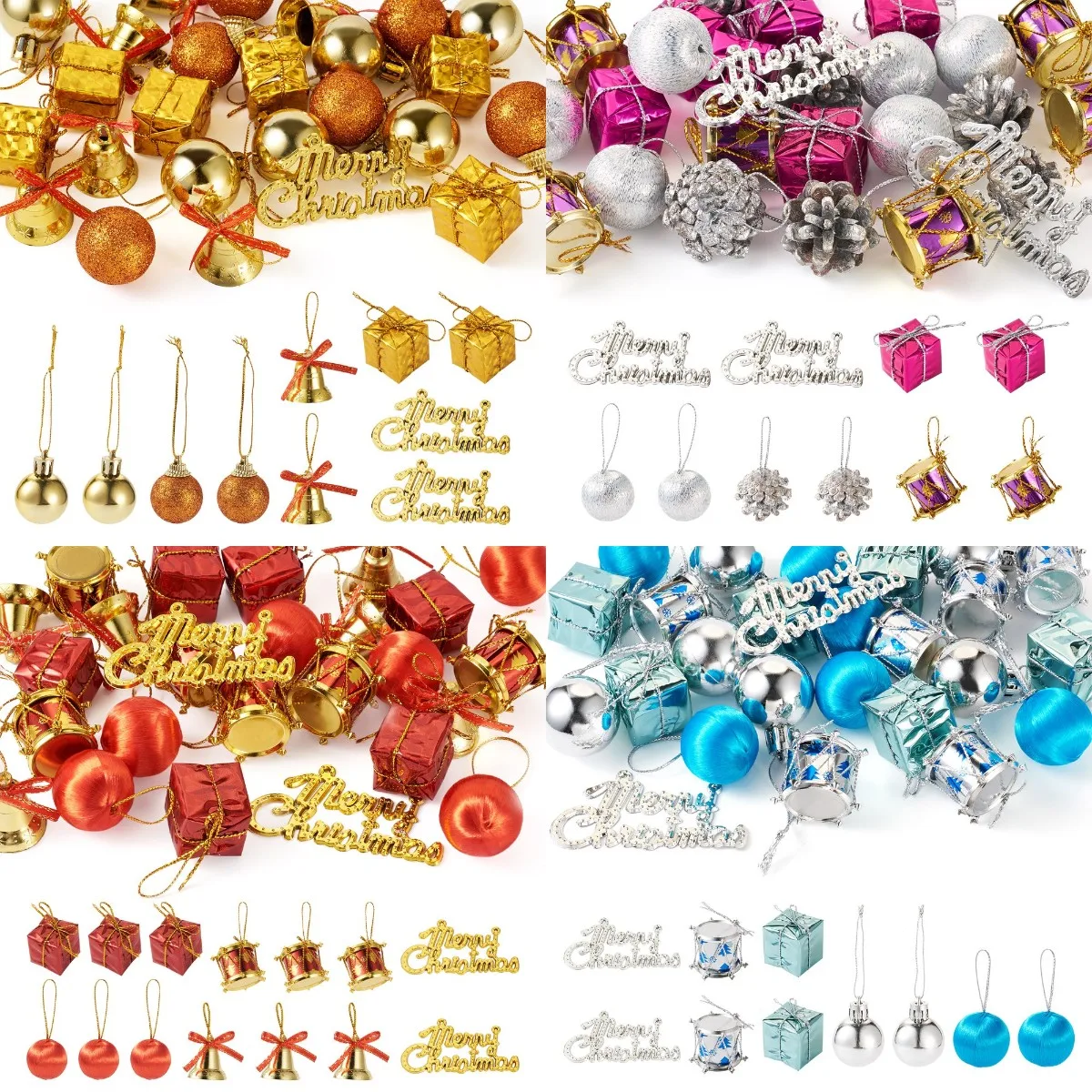 

26Pcs Christmas Tree Party Ball Hanging Ornaments Home Party New Year Decoration Balls Hanging Pendant Navidad Cookies Gift Box